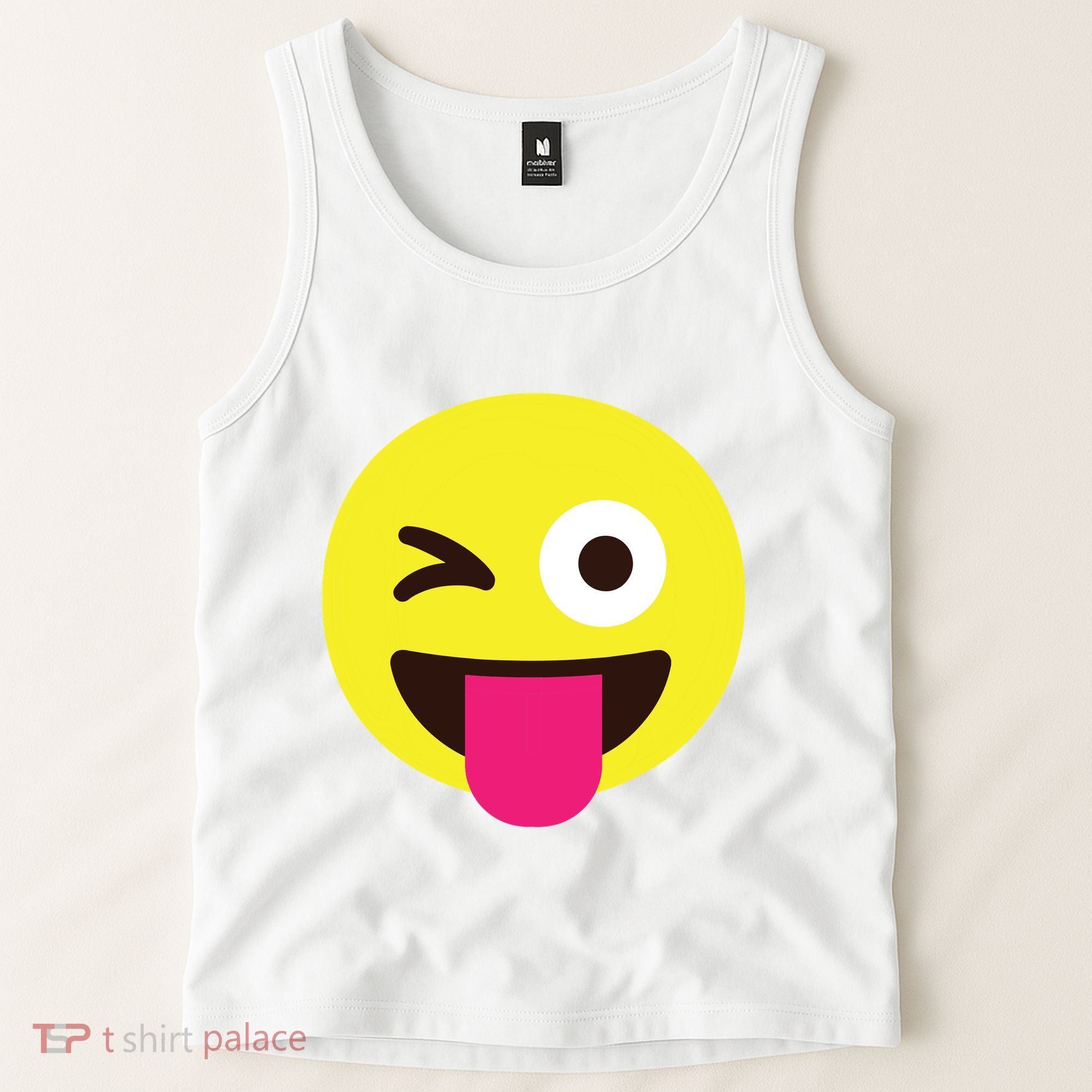 Emoticon Winking Face With Stuckout Tongue And Winking Eye Tank Top