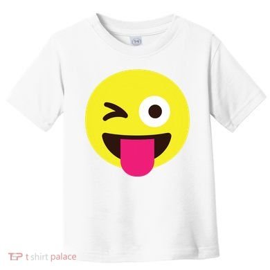 Emoticon Winking Face With Stuckout Tongue And Winking Eye Toddler T-Shirt