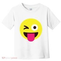 Emoticon Winking Face With Stuckout Tongue And Winking Eye Toddler T-Shirt thumb 0