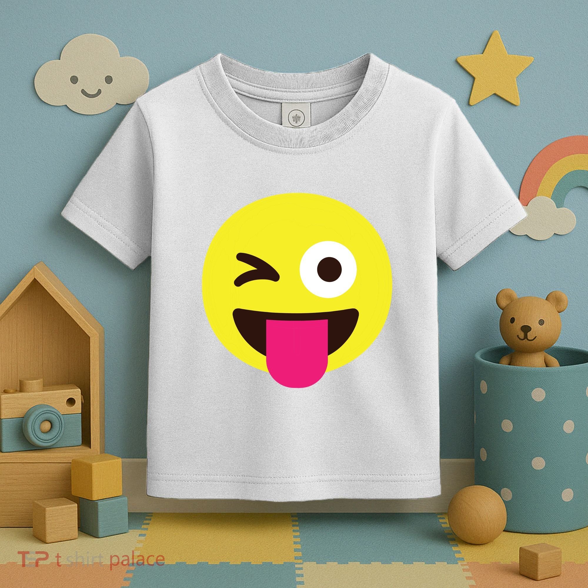 Emoticon Winking Face With Stuckout Tongue And Winking Eye Toddler T-Shirt