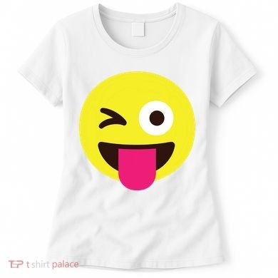 Emoticon Winking Face With Stuckout Tongue And Winking Eye Women's T-Shirt