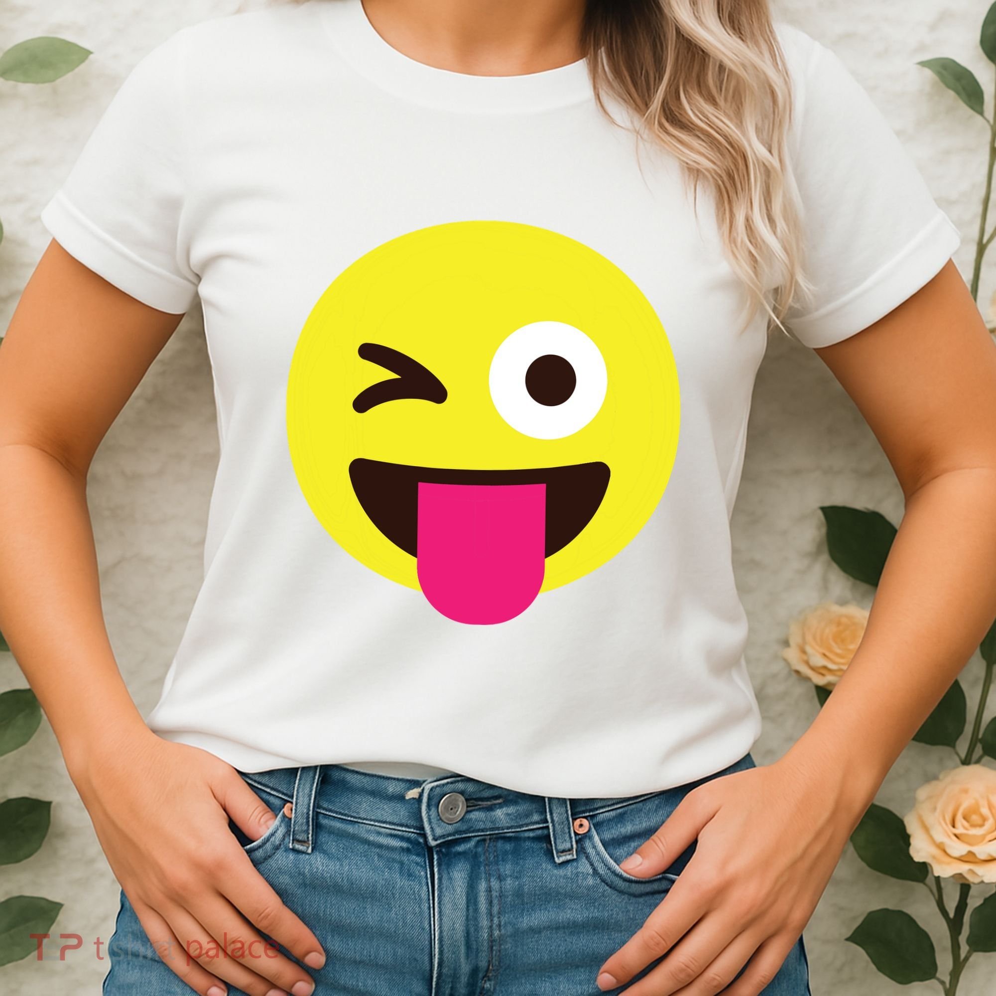 Emoticon Winking Face With Stuckout Tongue And Winking Eye Women's T-Shirt