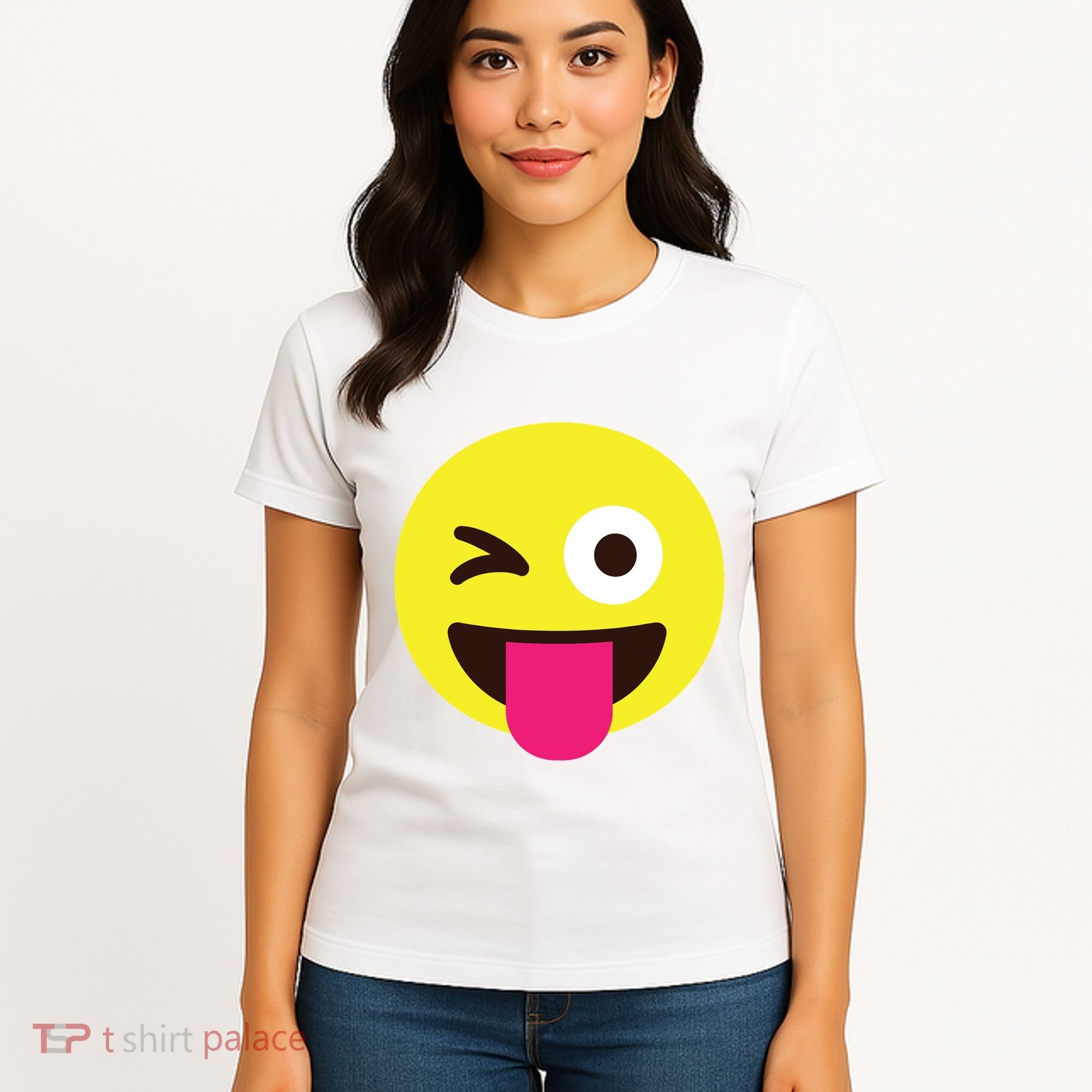 Emoticon Winking Face With Stuckout Tongue And Winking Eye Women's T-Shirt