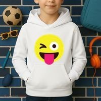 Emoticon Winking Face With Stuckout Tongue And Winking Eye Kids Hoodie thumb 2