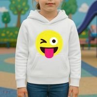 Emoticon Winking Face With Stuckout Tongue And Winking Eye Kids Hoodie thumb 3