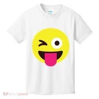 Emoticon Winking Face With Stuckout Tongue And Winking Eye Kids T-Shirt thumb 0