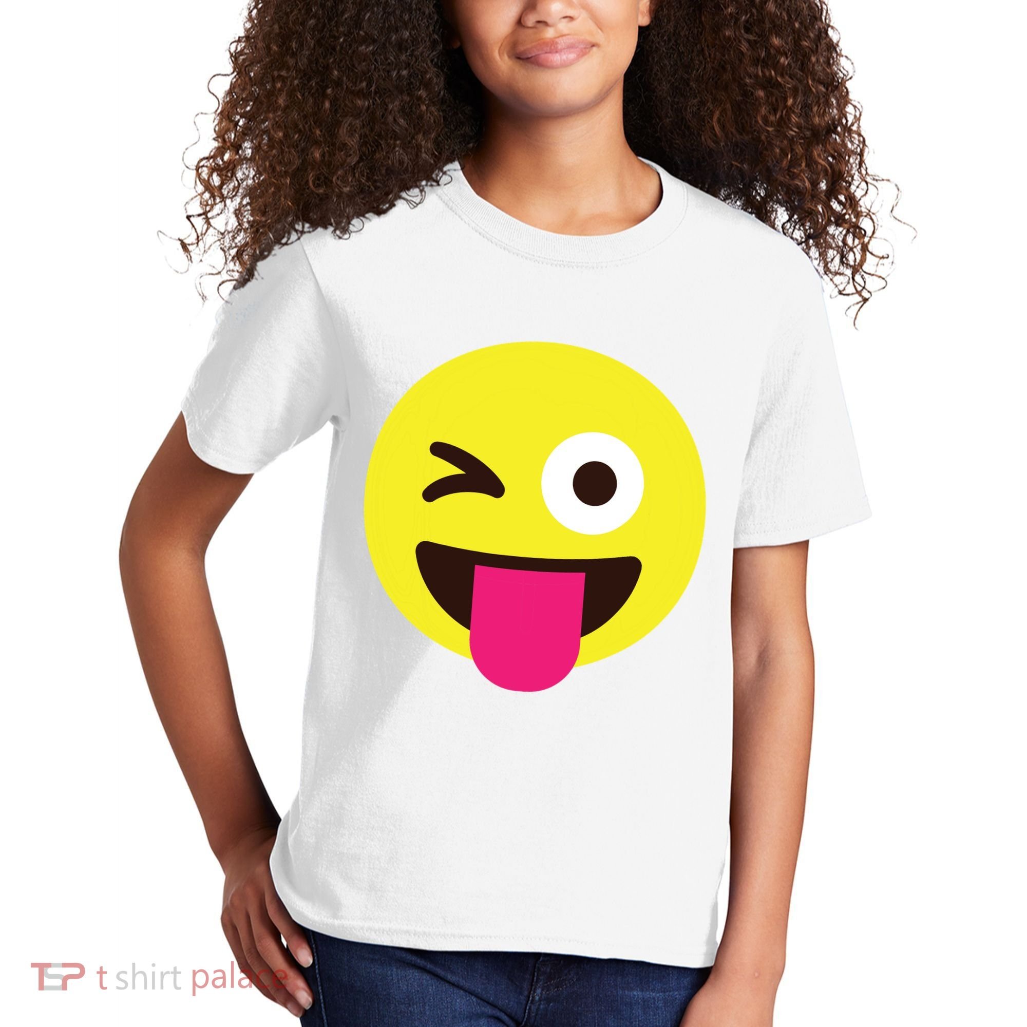 Emoticon Winking Face With Stuckout Tongue And Winking Eye Kids T-Shirt