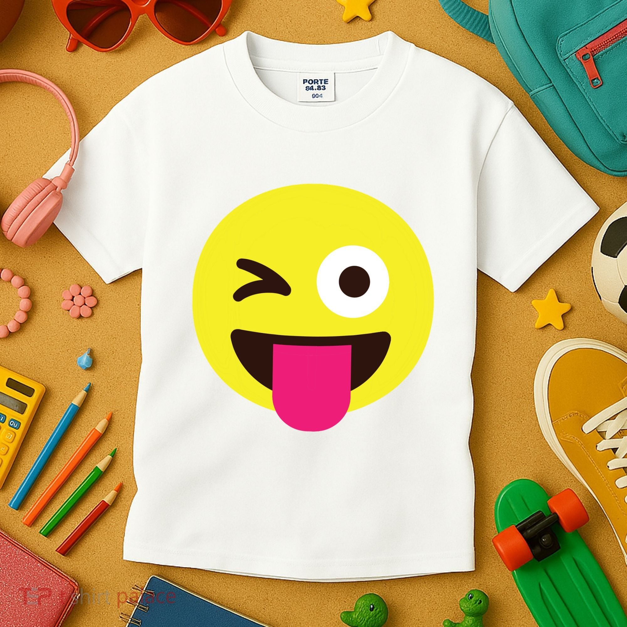 Emoticon Winking Face With Stuckout Tongue And Winking Eye Kids T-Shirt