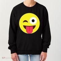 Emoticon Winking Face With Tongue Women's Sweatshirt thumb 0