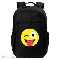 Emoticon Winking Face With Tongue Backpack thumb 0