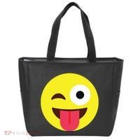Emoticon Winking Face With Tongue Tote Bag thumb 0