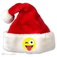Emoticon Winking Face With Tongue Santa Hat thumb 0