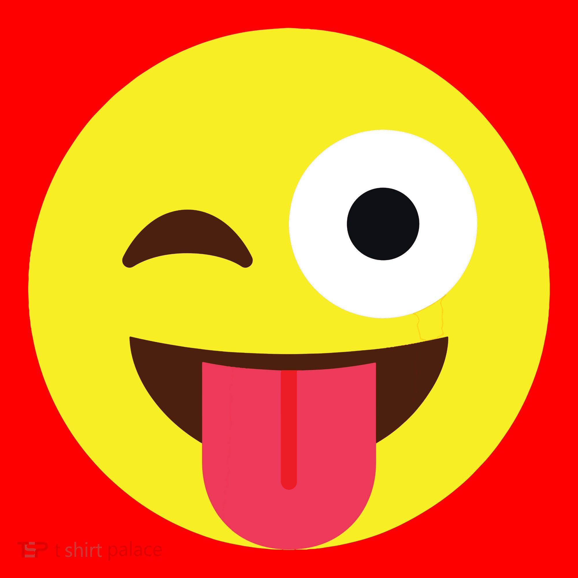 Emoticon Winking Face With Tongue Santa Hat