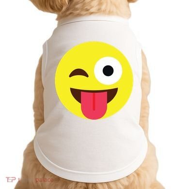 Emoticon Winking Face With Tongue Doggie Tank