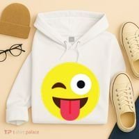 Emoticon Winking Face With Tongue Hoodie thumb 4