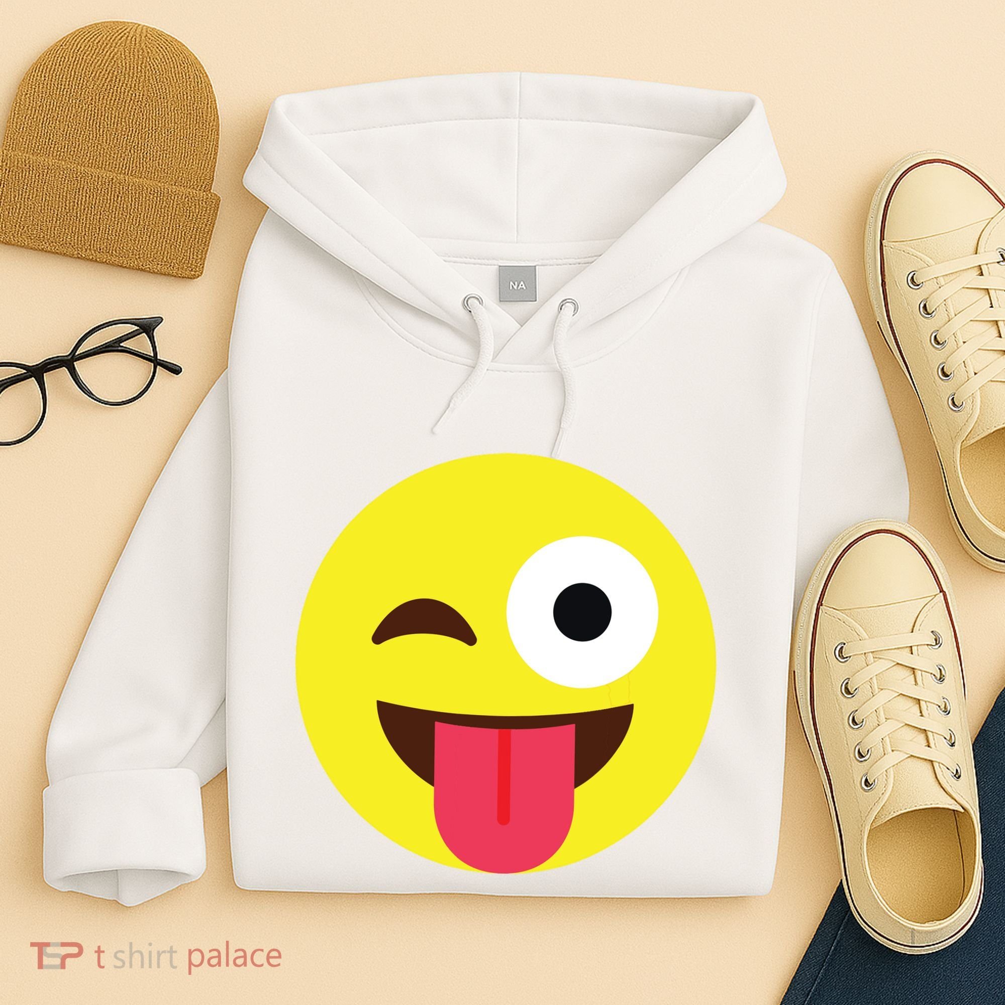 Emoticon Winking Face With Tongue Hoodie