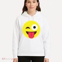 Emoticon Winking Face With Tongue Hoodie thumb 5