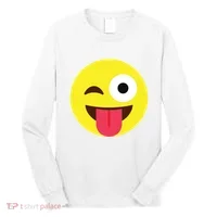 Emoticon Winking Face With Tongue Long Sleeve Shirt thumb 0