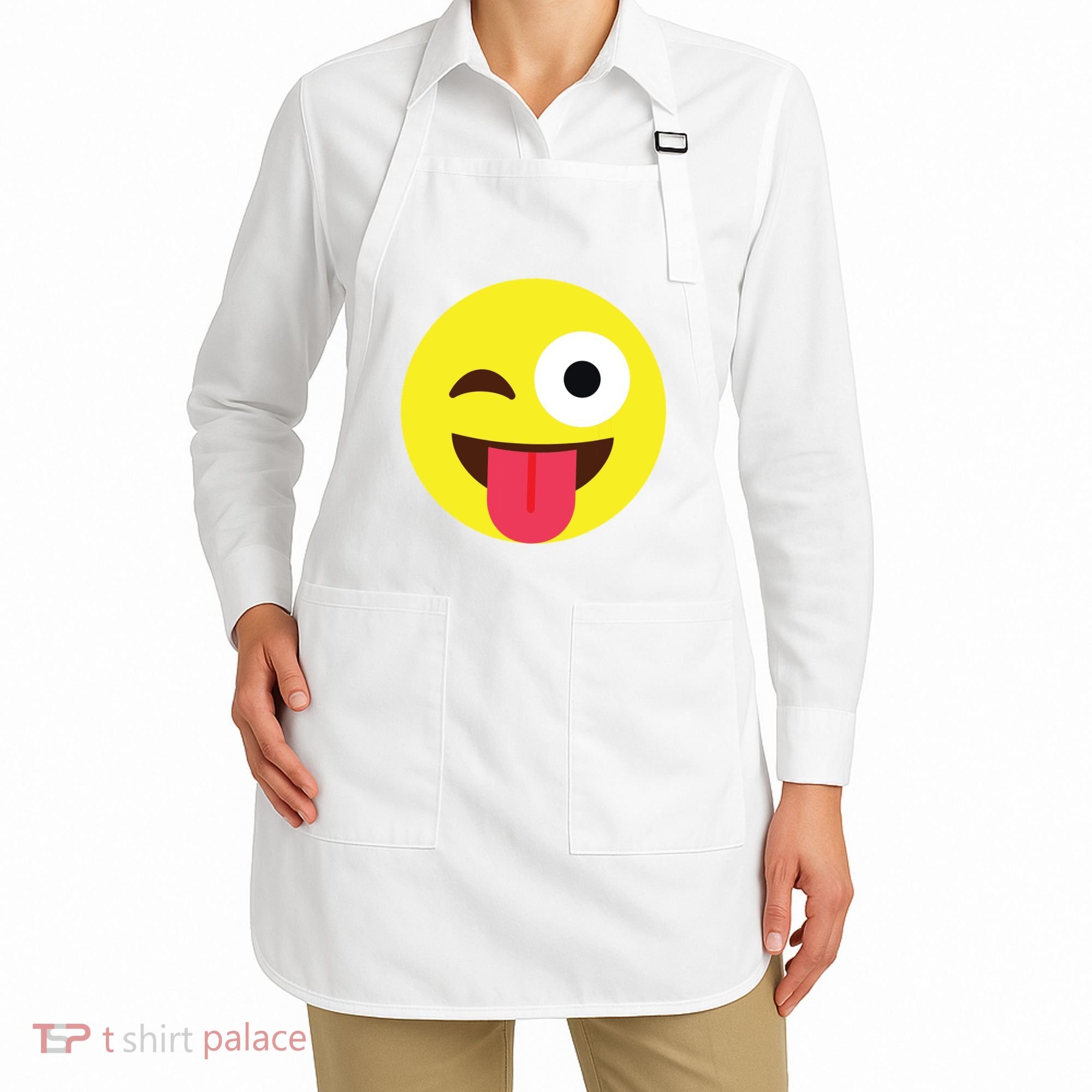 Emoticon Winking Face With Tongue Apron