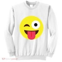 Emoticon Winking Face With Tongue Sweatshirt thumb 0