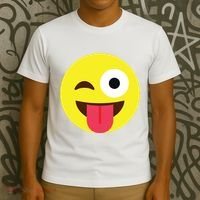 Emoticon Winking Face With Tongue T-Shirt thumb 3
