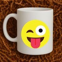 Emoticon Winking Face With Tongue Coffee Mug thumb 2