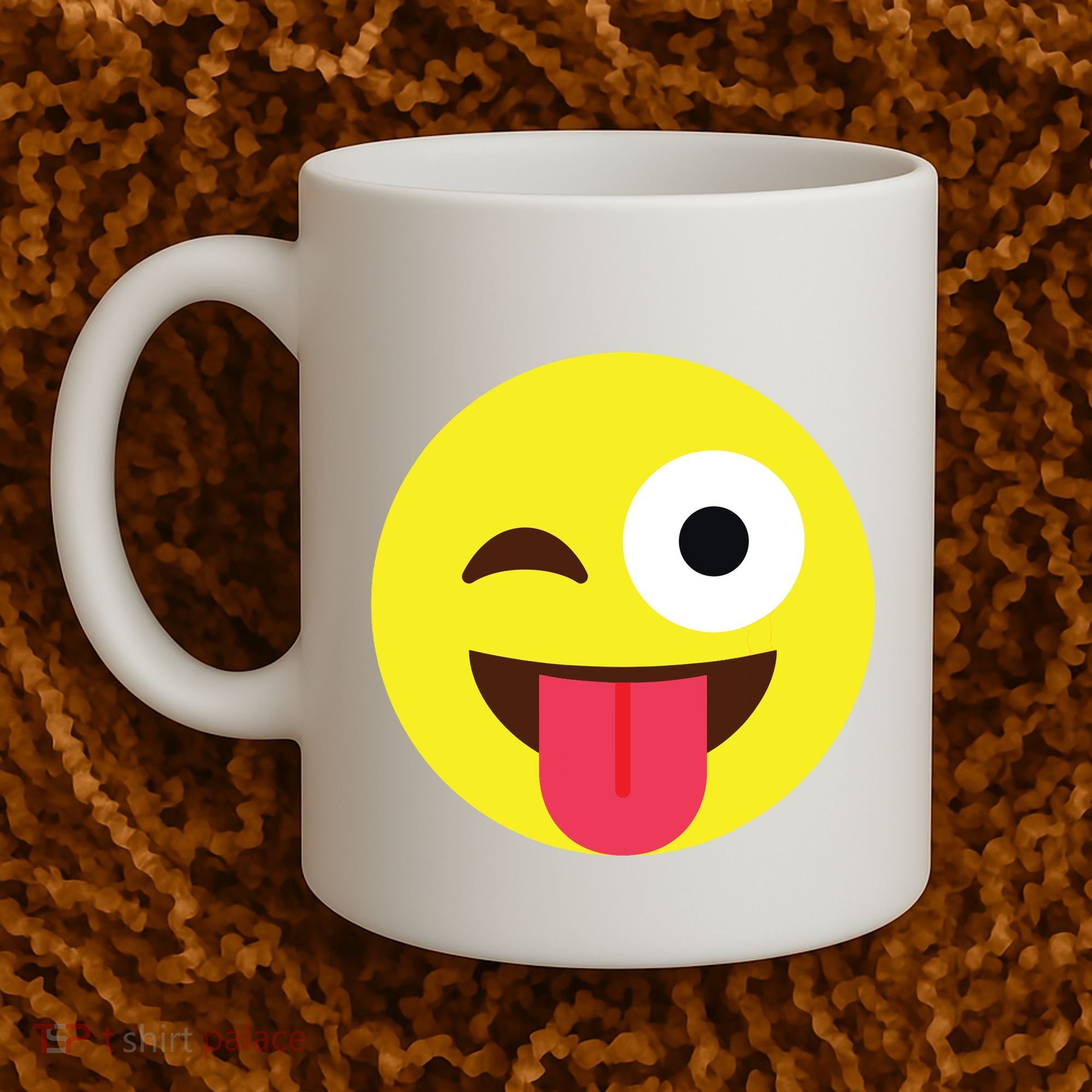 Emoticon Winking Face With Tongue Coffee Mug