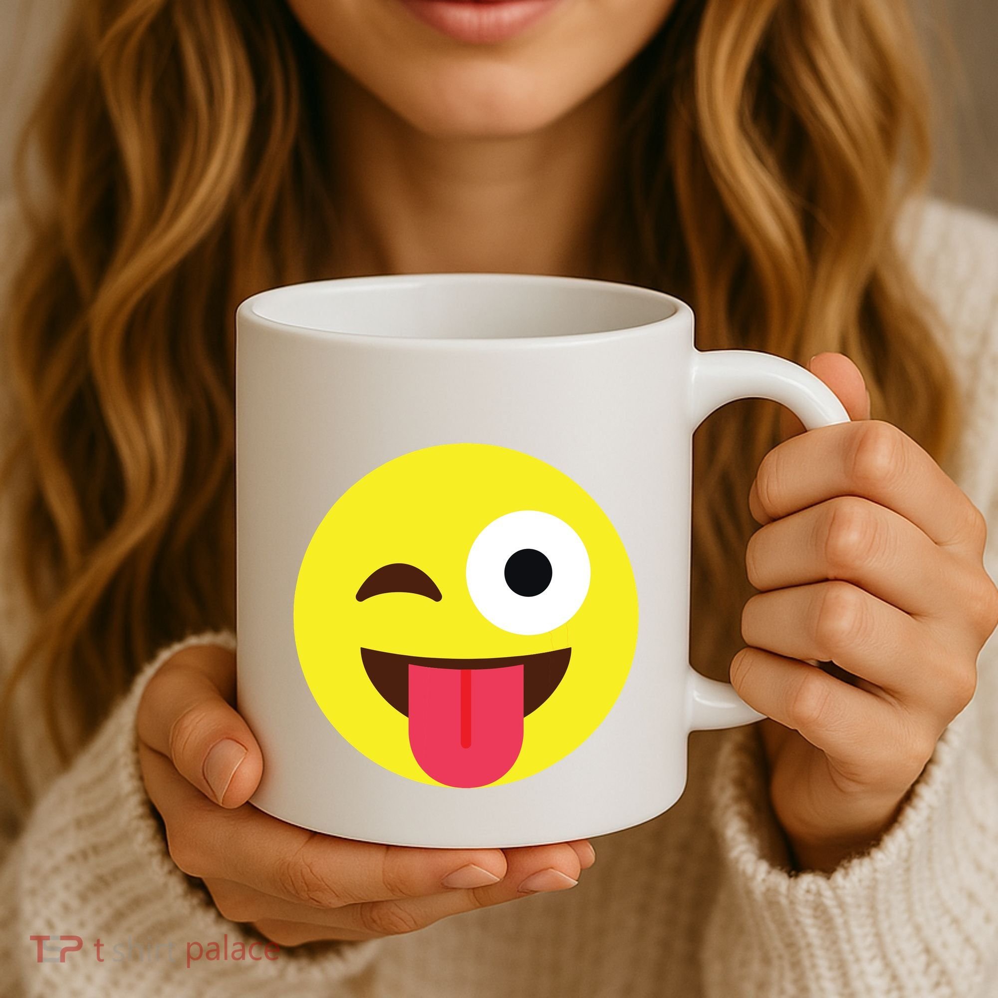 Emoticon Winking Face With Tongue Coffee Mug