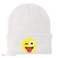 Emoticon Winking Face With Tongue Beanie thumb 0