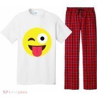 Emoticon Winking Face With Tongue Pajama Set thumb 0