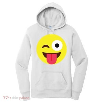 Emoticon Winking Face With Tongue Women's Hoodie