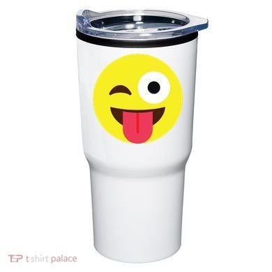 Emoticon Winking Face With Tongue Tumbler