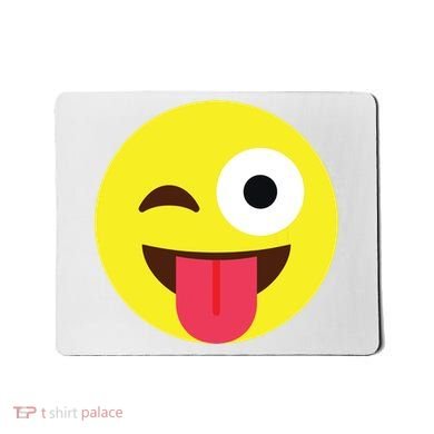 Emoticon Winking Face With Tongue Mousepad