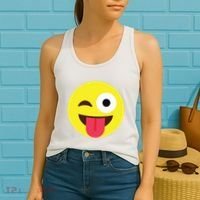 Emoticon Winking Face With Tongue Women's Tank Top thumb 2