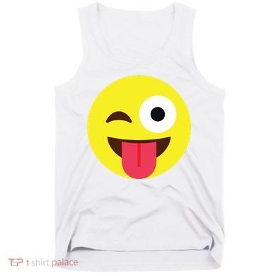 Emoticon Winking Face With Tongue Tank Top