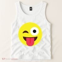 Emoticon Winking Face With Tongue Tank Top thumb 2
