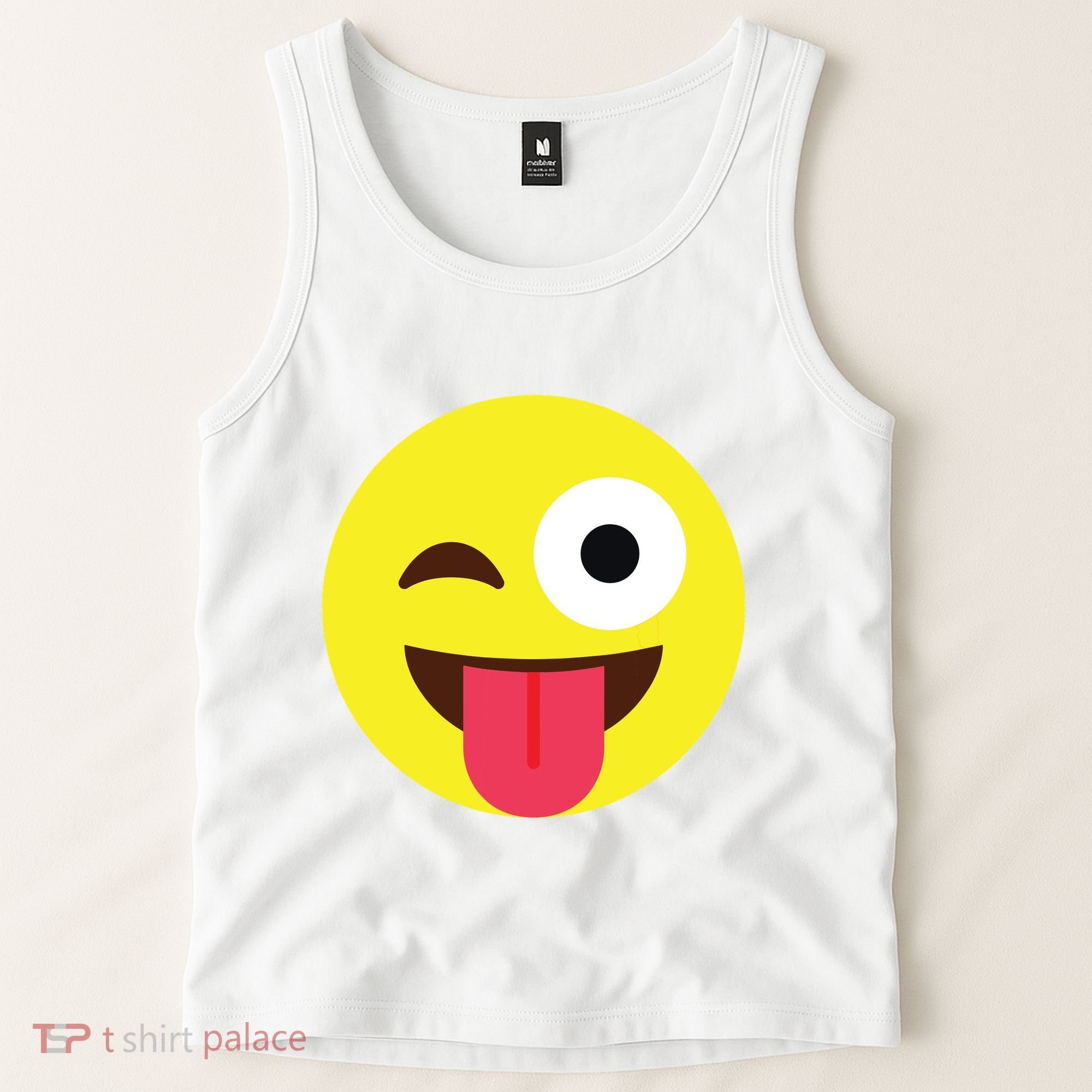 Emoticon Winking Face With Tongue Tank Top