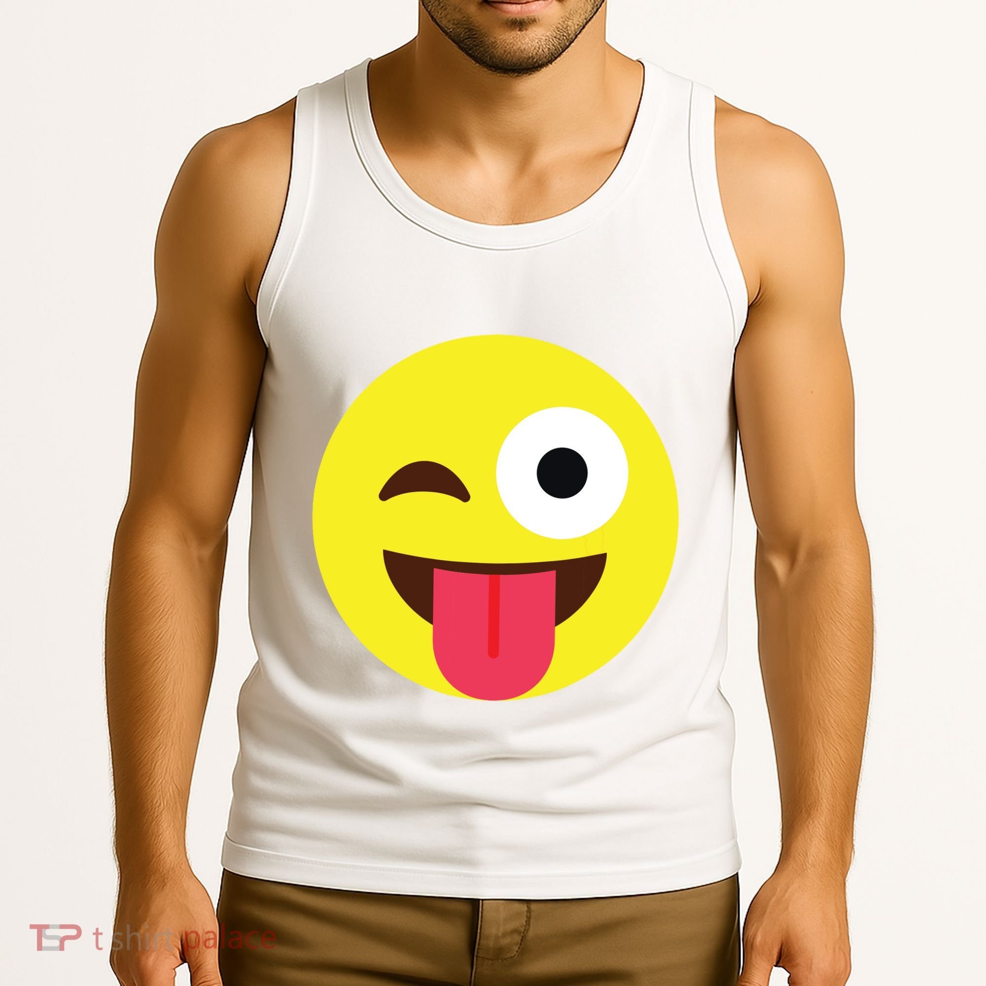 Emoticon Winking Face With Tongue Tank Top