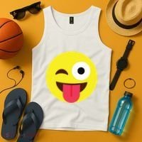 Emoticon Winking Face With Tongue Tank Top thumb 4
