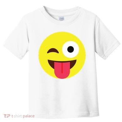 Emoticon Winking Face With Tongue Toddler T-Shirt