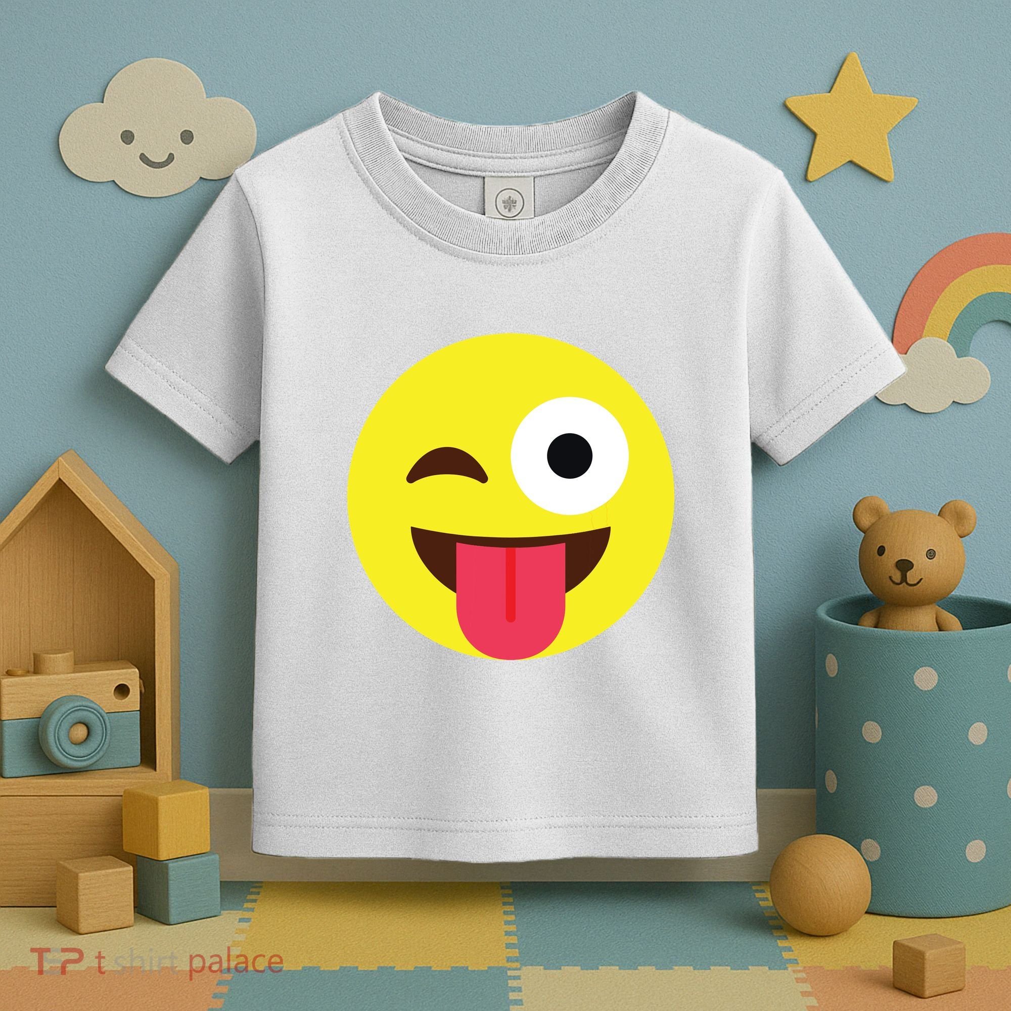 Emoticon Winking Face With Tongue Toddler T-Shirt
