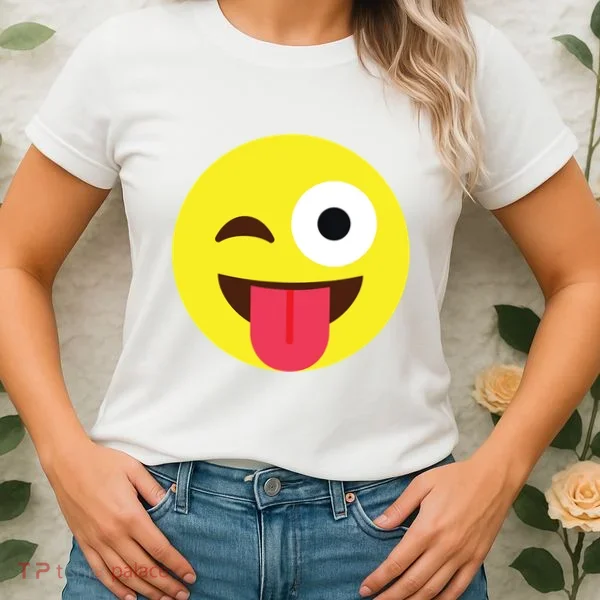 Emoticon Winking Face With Tongue Women's T-Shirt