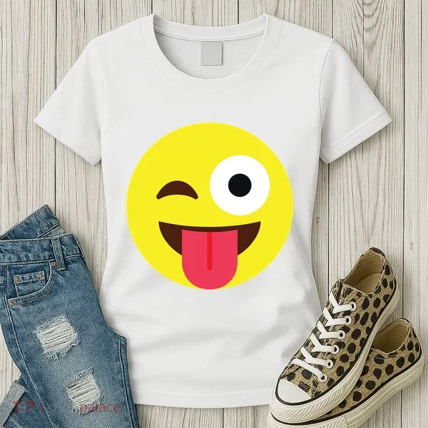 Emoticon Winking Face With Tongue Women's T-Shirt