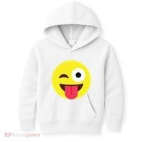 Emoticon Winking Face With Tongue Kids Hoodie thumb 0