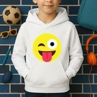 Emoticon Winking Face With Tongue Kids Hoodie thumb 2