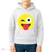 Emoticon Winking Face With Tongue Kids Hoodie thumb 4
