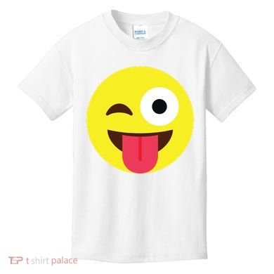 Emoticon Winking Face With Tongue Kids T-Shirt