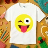Emoticon Winking Face With Tongue Kids T-Shirt thumb 3