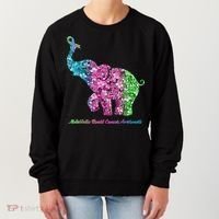Elephant With Flower Metastatic Breast Cancer Awareness Women's Sweatshirt thumb 0