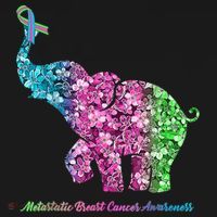 Elephant With Flower Metastatic Breast Cancer Awareness Doggie Tank thumb 4